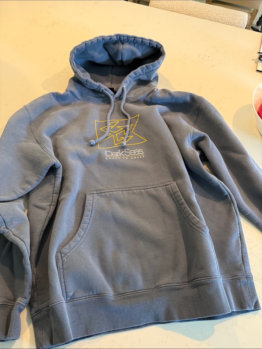 Dark Seas Men’s Slate Blue Logo Pullover Hoodie